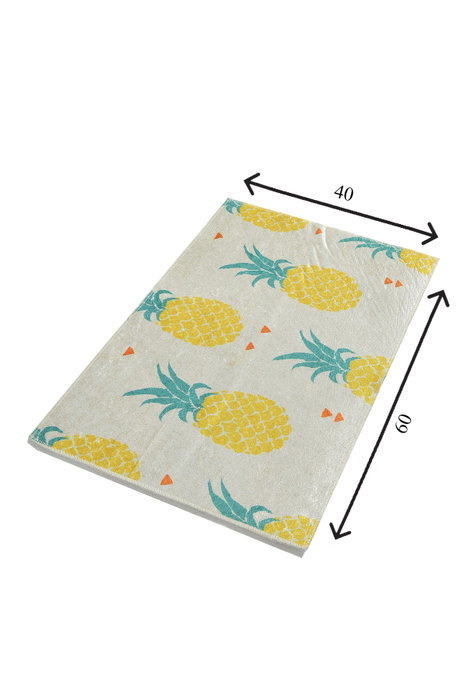 Mijölnir Ananas Djt Alfombrilla de Baño 100% Poliéster Antideslizante Antialérgica 40x60 cm